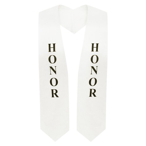 White Honor Graduation Stole 