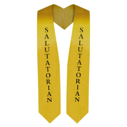 Gold Salutatorian Graduation Stole