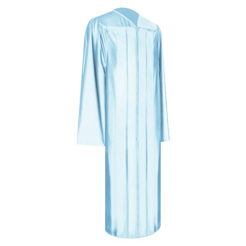 Shiny Light Blue Faculty Staff Graduation Gown