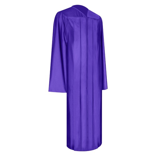Shiny Purple College and University Graduation Gown