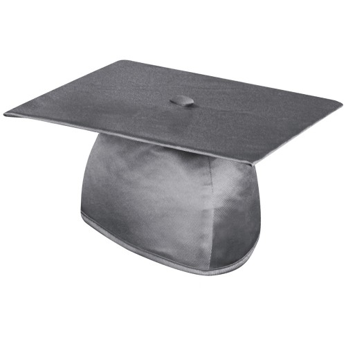 Shiny Silver Graduation Cap