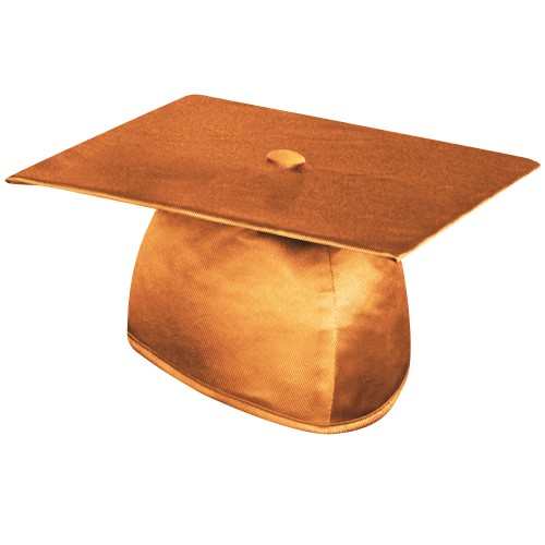 Shiny Orange Graduation Cap