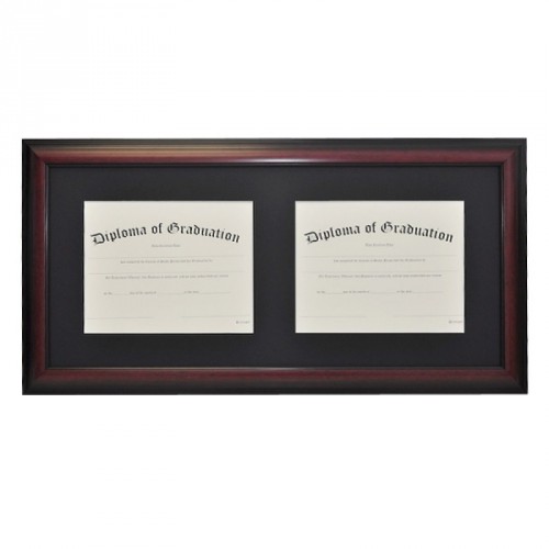 Horizontal Double Document Diploma Frame