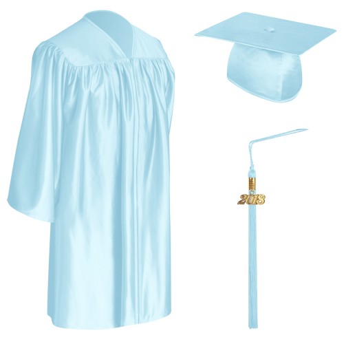 Light Blue Child Graduation Cap, Gown & Tassel