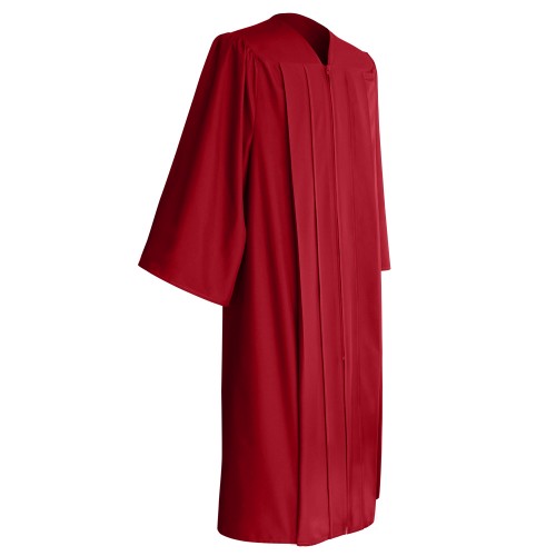 Matte Red Bachelor Graduation Gown