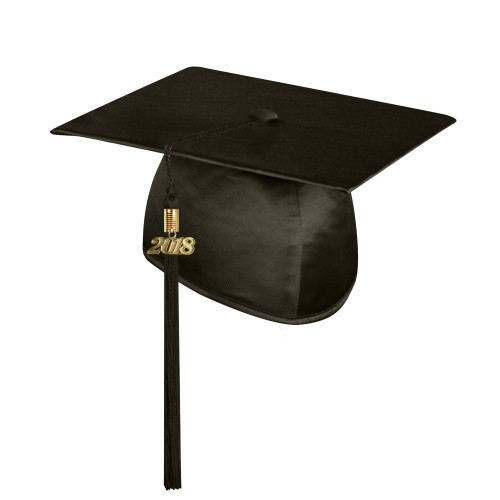Shiny Brown Faculty Staff Graduation Cap with Tassel 