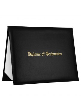 Black Imprinted Diploma of Graduation Cover