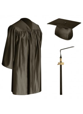 Brown Child Graduation Cap, Gown & Tassel