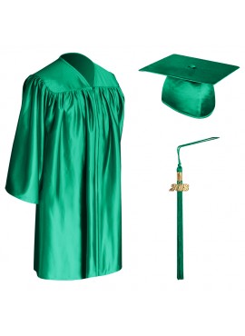 Emerald Green Child Graduation Cap, Gown & Tassel