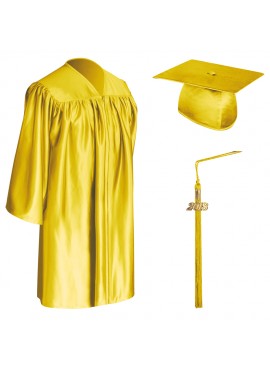 Gold Child Graduation Cap, Gown & Tassel