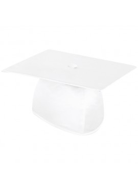Shiny White Graduation Cap