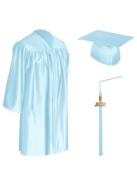 Light Blue Child Graduation Cap, Gown & Tassel