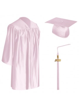 Pink Child Graduation Cap, Gown & Tassel