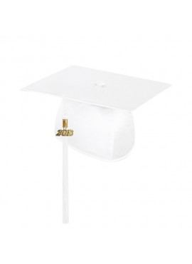 Child White Graduation Cap with Tassel