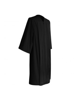 Matte Black Middle School and Junior High Graduation Gown