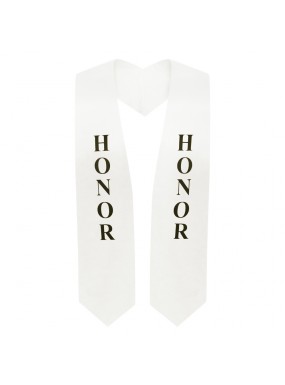 White Honor Graduation Stole 