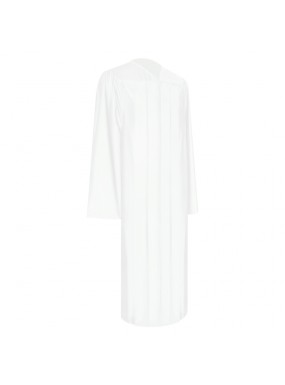 Shiny White Bachelor Graduation Gown