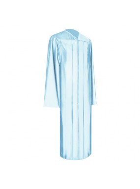 Shiny Light Blue Bachelor Graduation Gown