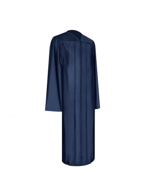 Shiny Navy Blue Bachelor Graduation Gown