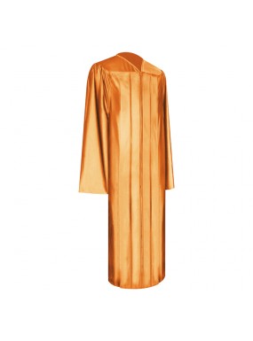 Shiny Orange Bachelor Graduation Gown