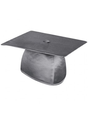 Shiny Silver Graduation Cap