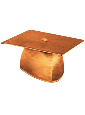 Shiny Orange Graduation Cap