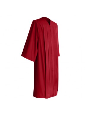 Matte Red College and University Graduation Gown