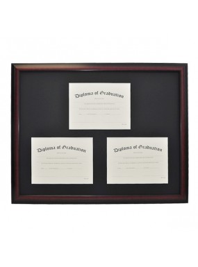 Triple Document Diploma Frame