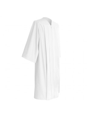 Matte White Bachelor Graduation Gown
