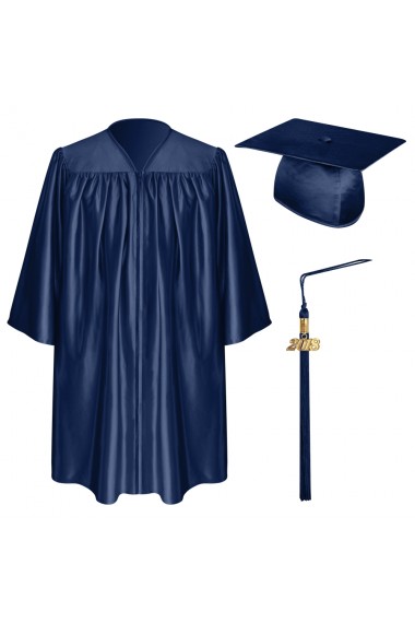 Navy Blue Child Graduation Cap, Gown & Tassel