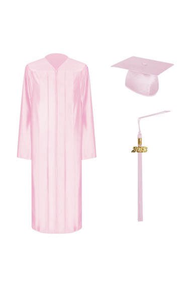 pink dress with pink graduation robe | MUSE AI