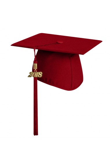 Download Matte Red Graduation Cap with Tassel|High School