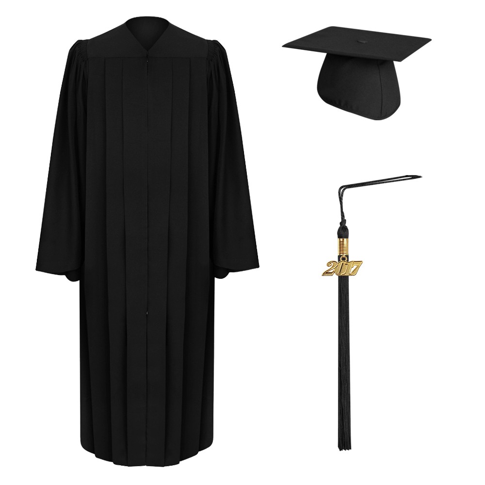 Deluxe Black Bachelor Graduation Cap, Gown & Tassel - Bachelors ...